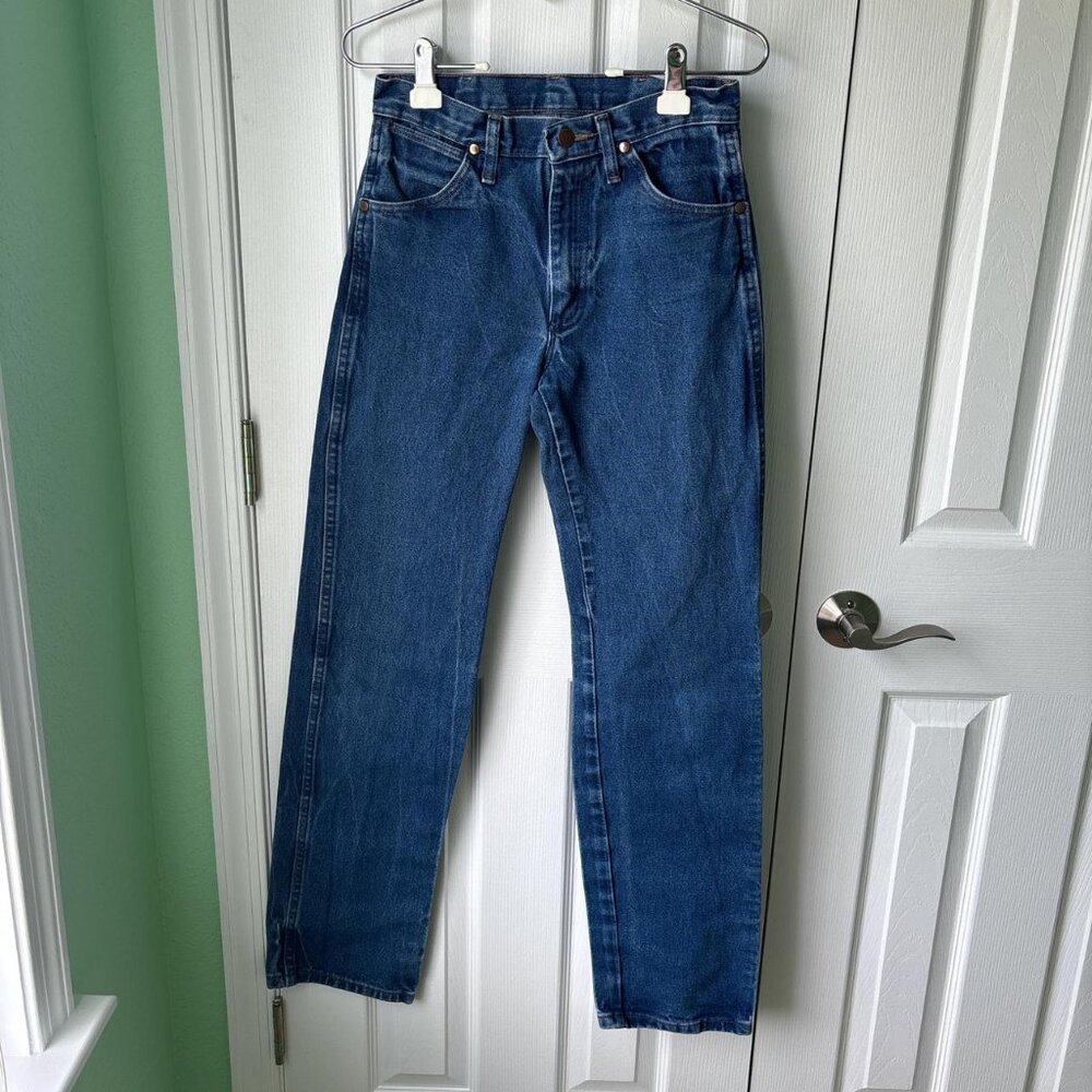 VTG Wrangler Cowboy Cut Jeans Womens 28 x 34 Blue Western Cowgirl